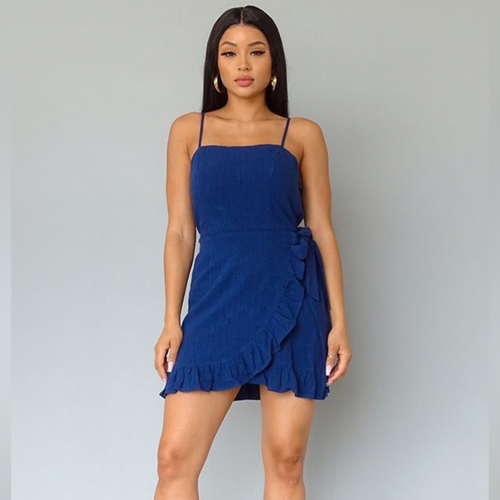Alva Wrap Dress (Navy)